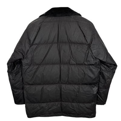 Barbour A844 Down-Filled Bedale Wax Jacket Small Black Puffer Rare