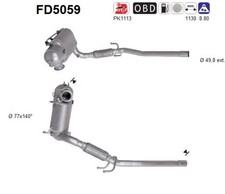 PARTIKELFILTER FÜR VW POLO V (6R1, 6C1), SKODA ROOMSTER (5J7) - AS FD5059