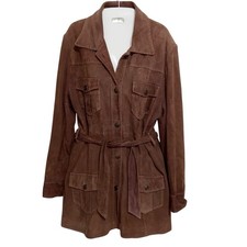 Lilly Pulitzer Jacket Womens Large Lamb Suede...
