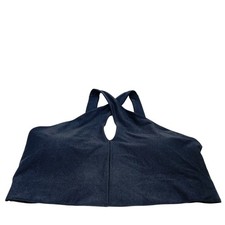 All In Motion Women's Seamless Cross Back Athleisure Sports Bra Black Size XL