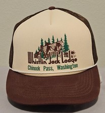 Vintage trucker hat Whistlin Jack Lodge Chinook Pass, WA One size