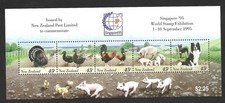NEW ZEALAND  SINGAPORE/95   MINIATURE SHEET   1995