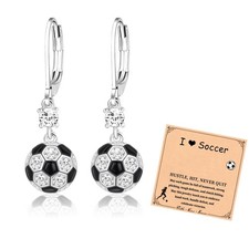Soccer Drop Sport Earrings for Women Hypoallergenic Sports Earrings Jewelry G...