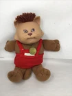 Cabbage Patch Kids - Vintage 1983 Koosas 14” Brown Plush Cat Doll Red Overalls