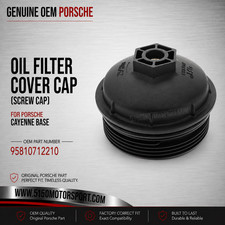 Genuine Porsche Cayenne Base Oil Filter Cover Cap (Screw Cap) 95810712210