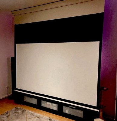 AV Stumpfl Inline 4K-8K-3D Profi 1,0 Gain Leinwand Heimkino Fussball WM wie NEU