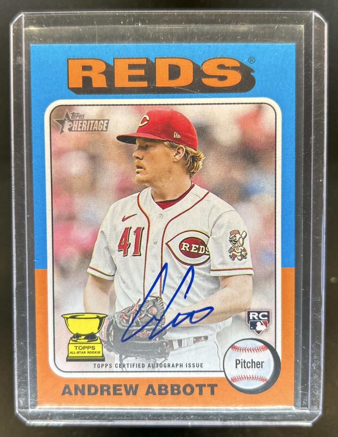 2024 Topps Heritage Andrew Abbott Real One Auto RC Rookie #ROA-AA Reds