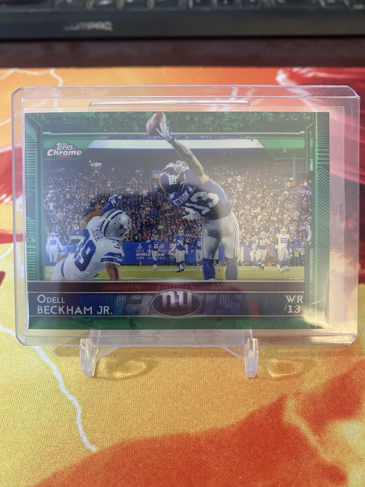2015 topps chrome odell beckham jr green refractor