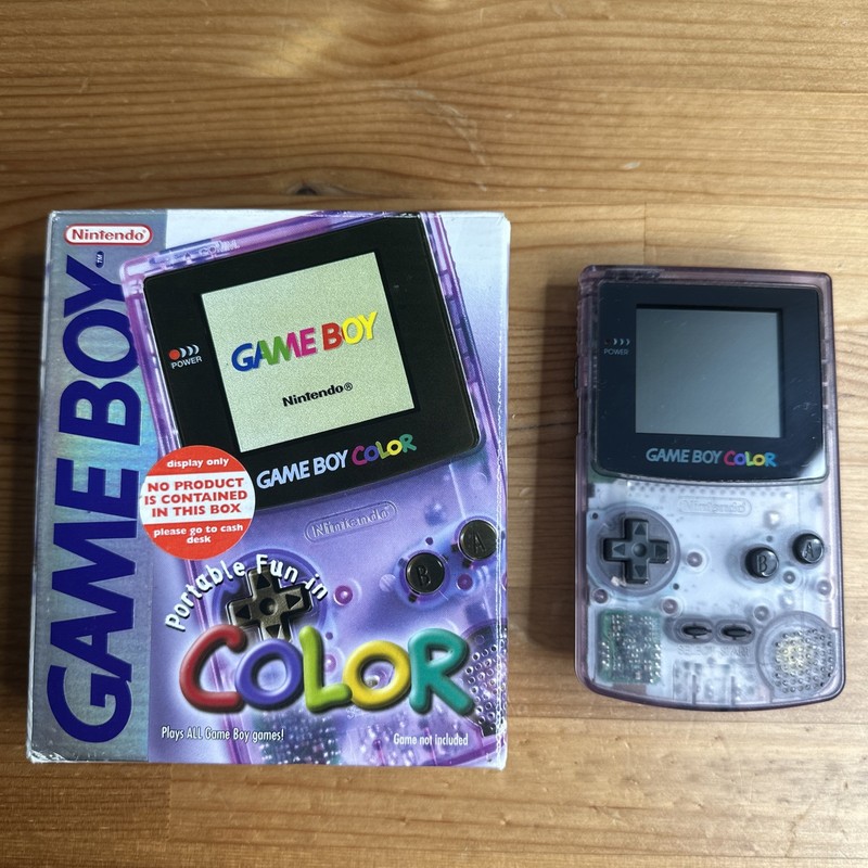 Nintendo Game Boy Color Atomic Purple Clear Console – Boxed (No Manual)