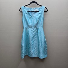 Kate Spade New York Susannah Silk-Blend Fit & Flare Mini Dress Light Blue SZ 2