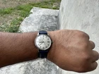 OMEGA Seamaster Caliber 565 Vintage Automatic Dial Date 34mm Blue Leather