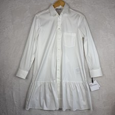 Red Valentino White Cotton Shirt Dress IT 40 UK 8 Bow Back Detail NWT Designer
