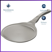 Crepe Pfanne 26Cm Keramik Antihaft Ptfe-Frei Pfas-Frei Pfoa-Frei Grau Kratzfest