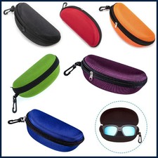 1pc Sunglasses Hard Case with Lanyard Zipper Waterproof Eyeglasses Case