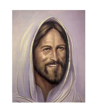 Jesus Christ Face Shepherd Unframed 8"x10" Print Poster Wall Art Decor for Frame