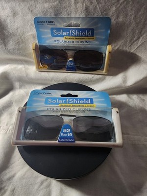 Gentle Grip Solar Shield Polarized Clipons 54 rec 12 Scratch Resistant 