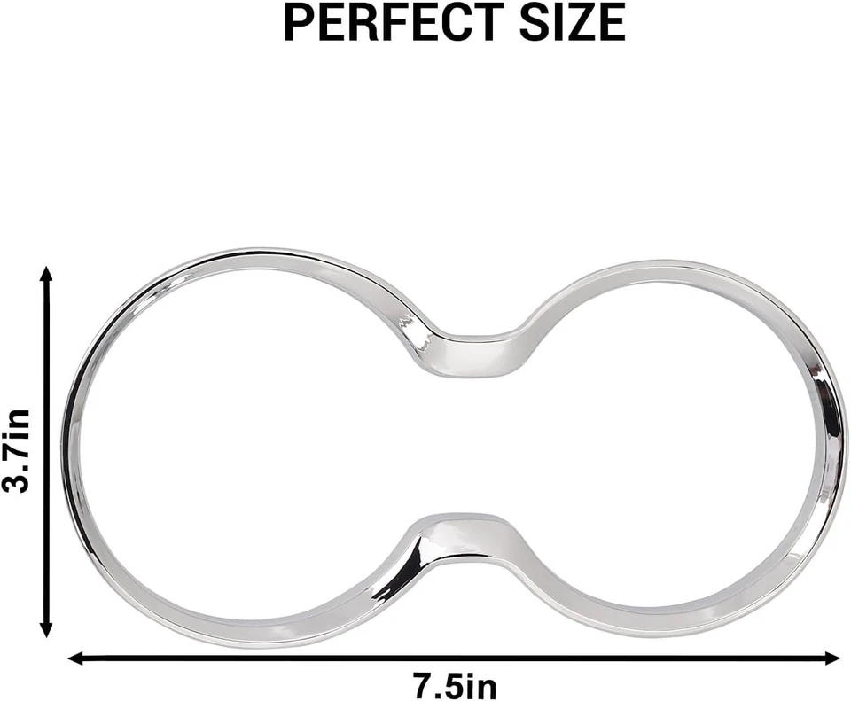 Fit for Jeep Grand Cherokee 2011-2021 Front Cup Holder Frame Cover Trim (Chrome) Foto 2 de 4