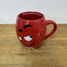 M&M's World Official Merchandise Large Barrel Mug Red 2015  "Wanna Piece Of Me?"