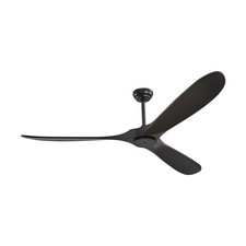 72 Inch Ceiling Fan without Light, 6-Speed Remote Control, 3-Wood-Blade, Revers