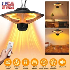 1500W Electric Heated Lamp Hanging Heater Ceiling Mounted Lamp Patio Lamp Heater