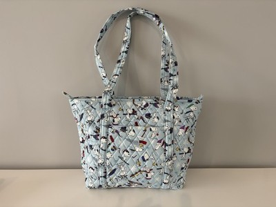 Vera Bradley Peanuts Small Vera Tote Bag SKI JUMP SNOOPY WINTER SKY Woodstock