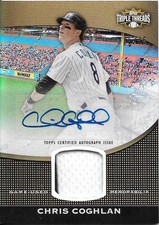 2011 Topps Triple Threads CHRIS COGHLAN Unity Relic Autographs Sepia UAR44 #/75