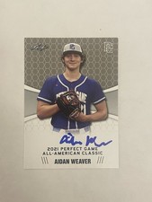 Aidan Weaver SIGNED 2021 Leaf Perfect Game All-American Classic #2 IP AUTO