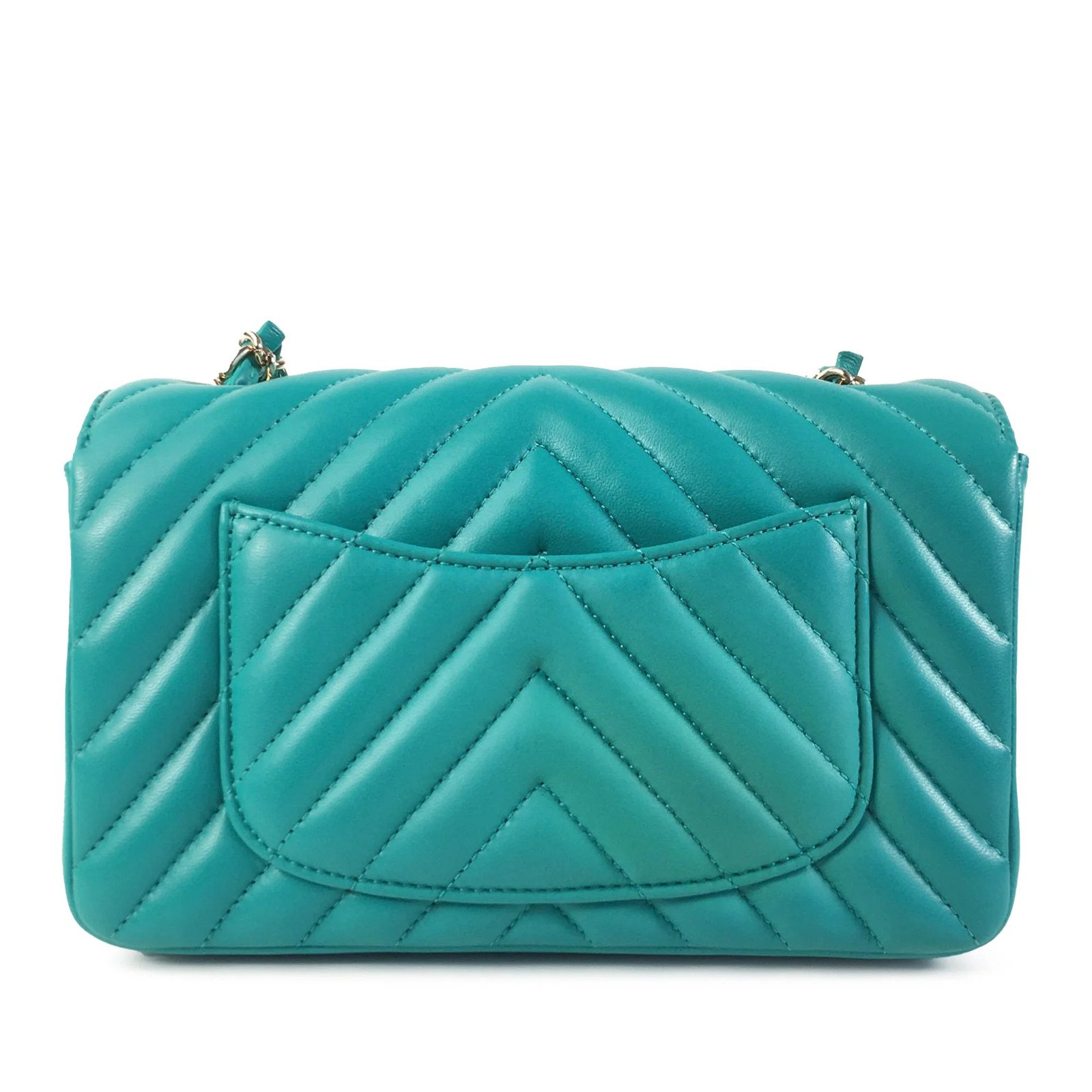 Chanel Mini Rectangular Chevron Lamb’s Leather Si… - image 3