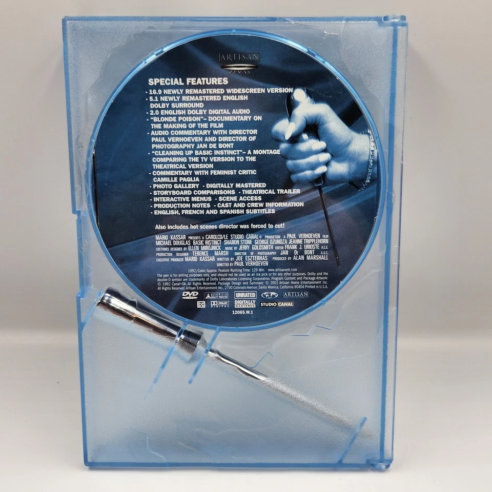 Basic Instinct Special Edition Unrated Director's Cut DVD Ice - Image 2 of 3