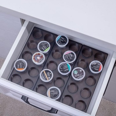 Coffee Pod Storage Organizer for Kitchen Drawer Holders 20 K CUP, Premium Plasti