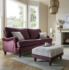 PLUM Traditional High Grade Fabric 2 Seater Sofa - CHICHESTER