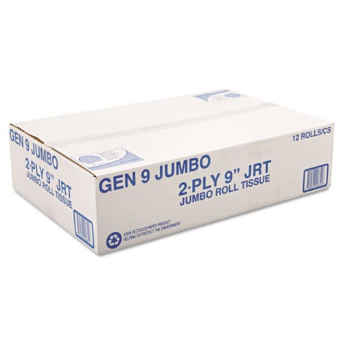 Approvisionnement général 9JUMOB 9 pouces Mouchoir de bain 2 plis Jumbo Roll - WHT (12/carton) Neuf - Photo 3/3