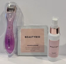 BeautyBio  GloPro Microtip Face Tool W/Battery+Empty Bottle+5 Pads NEW