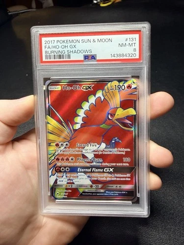 Ho-Oh GX (Full Art) 131/147 Sm-Burning Shadows Holo PSA 8