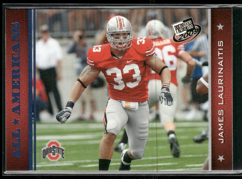 2009 Presseausweis blau James Laurinaitis #85 Ohio State Buckeyes