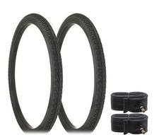2x Duro 26 X 1.75 Bicycle Black Wire Bead Tires Rough Knobby Block Grip Wtubes 2x Duro 26 X 1.75 Bicycle Black Wire Bead Tires Rough Knobby Block Grip Wtubes