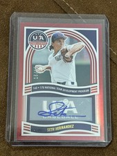 SETH HERNANDEZ 2024 PANINI STARS STRIPES AUTOGRAPH /65 RED PROSPECT AUTO