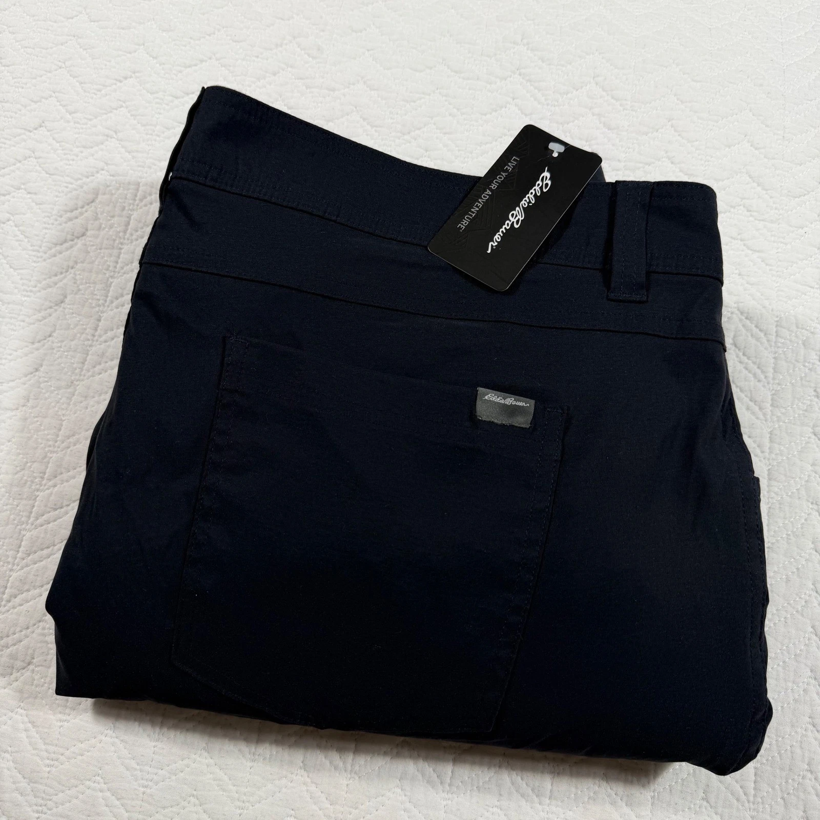 Eddie Bauer Men 38x30 Charcoal Fleece Lined Pant Straight Fit Casual Outdoor