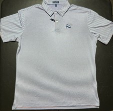 Peter Millar Polo Mens XL Blue And Pink Crown Crafted Golf Performance Stretch