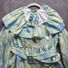 ASOS LUXE Dress Size 20 Marble Belted Smock Dress V Neck Open Back Hoco Party