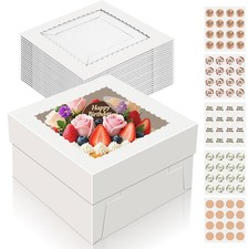 15 PCS Cake Boxes 10 Inch, 10x10x5 Inch Cake ...