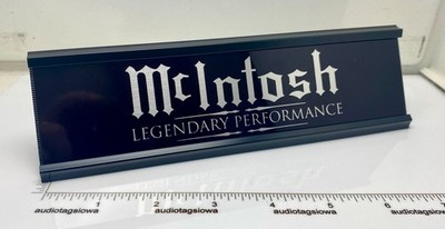 McIntosh Legendary Performance Desk Sign - Custom Made Aluminum Dual Sided
