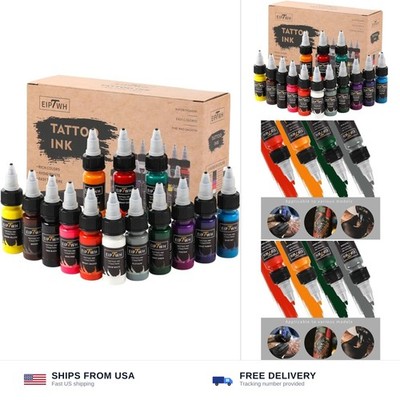 14 Colors Tattoo Ink Set,15ml 1/2oz Tattoo Ink Colors Set for Outlining&Shadi...
