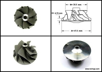 Turbocharger Compressor Wheel for Nissan Navara 2.5 D 4x4 CW16-375 VN3