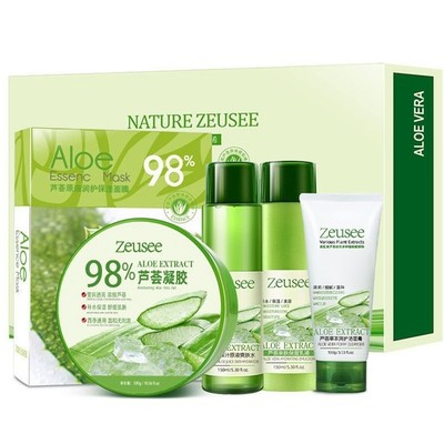 Natural 98% Aloe Vera Skin Care Set for Dry Rough skin Moisturizing balance