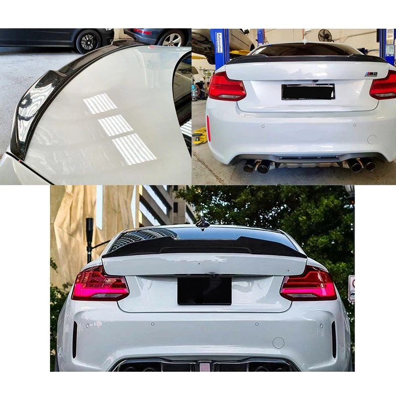 Fits BMW F22 M235i Carbon Fiber Look Duckbill Highkick Trunk Spoiler PSM Style Foto 2 de 4