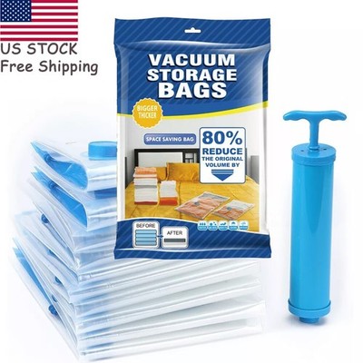 Vacuum Storage Bags Space Saver 5 Pack 6 Sizes to Choose  Pump Included