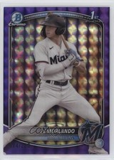 2025 Bowman Chrome Prospects Purple Geometric Refractor 74/250 PJ Morlando 0x6q