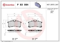 Brembo Bremsbelagsatz Scheibenbremse Prime P 83 084 FüR Toyota Avensis Corolla