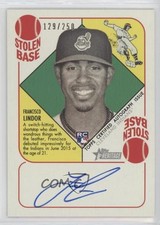 2015 Topps Heritage '51 Auto 129/250 Francisco Lindor #H51A-FL Auto 8j4